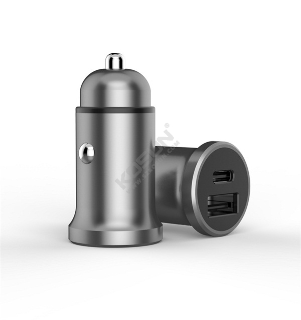 PD 18W +5V/2.4A Metal Housing Car Charger